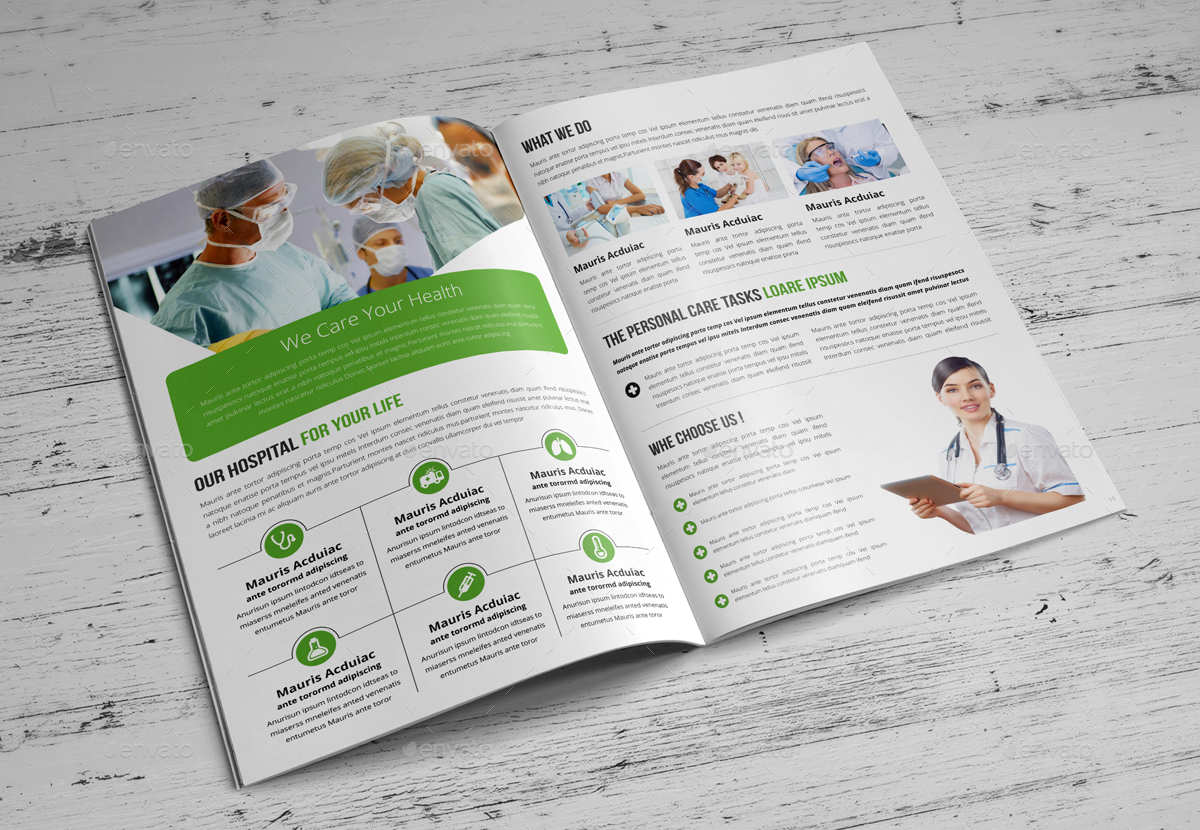 Medical Healthcare Brochure Indesign Template, Print Templates